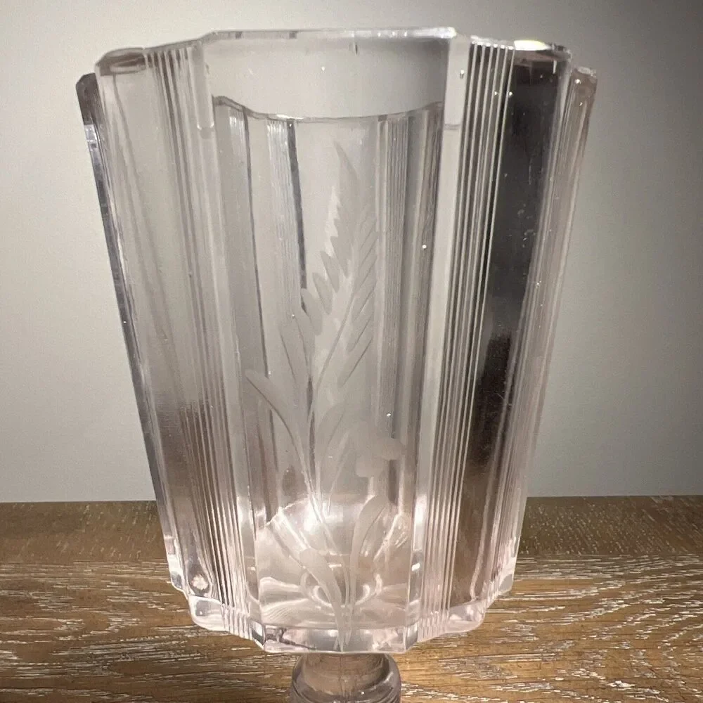 Antique CLEAR/tinted RIBBON by Adams & Co Stemware‎